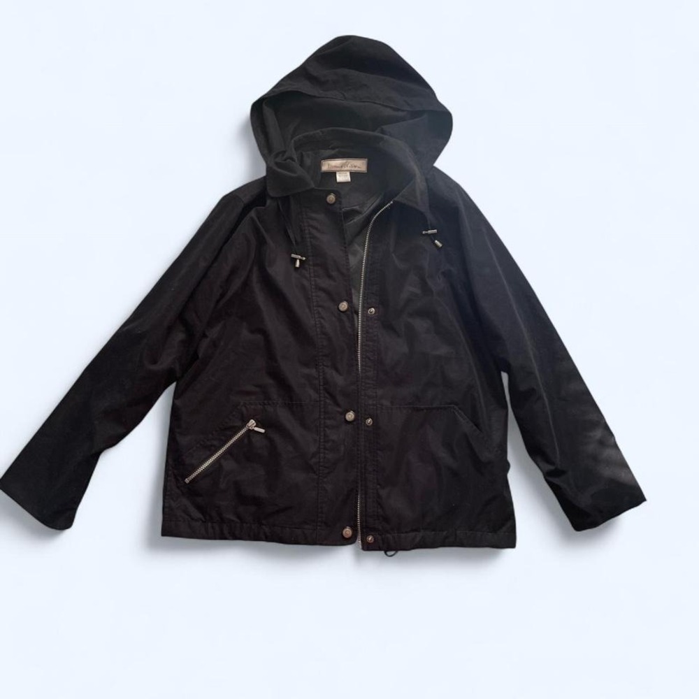 Black vintage classic lightweight parka by 1‎ Madison size M